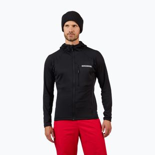 Férfi pulóver Rossignol Blackside Mix Full Zip Hoodie Fleece black