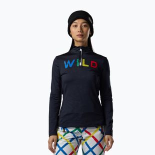 Női Termoaktiv pulóver Rossignol JCC Quarter Zip First Layer black