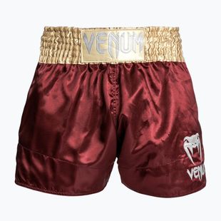 Férfi edzőshort Venum Classic Muay Thai burgundy/gold/white