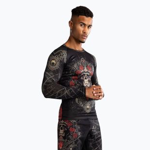 Venum Santa Muerte 5.0 Férfi hosszú ujjú Rashguard mély fekete/arany
