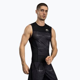 Venum G-Fit Air Férfi ujjatlan Rashguard tank top mélyfekete/sivatagi homok