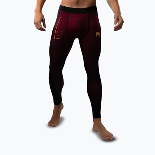 Férfi edző leggings Venum Tactical XT Spats fekete/burgundy/gold