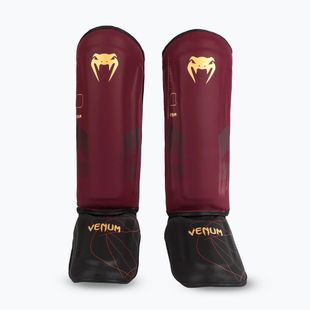 Női sípcsont- és lábfejvédők Venum Tactical XT Shinguards fekete/burgundy/arany