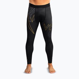 Férfi edzés leggings Venum Serpenti Spats black/silver/gold