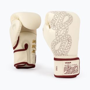 Bokszkesztyűk Venum Serpenti Boxing burgundy/ivory