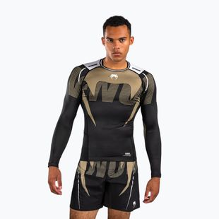 Férfi hosszú ujjú rashguard Venum Adrenaline Rashguard black/sand