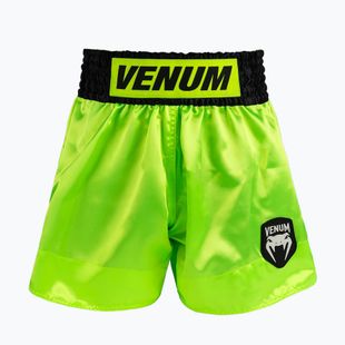 Férfi edzőshort Venum Classic Evo Muay Thai neon yellow/black