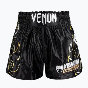 Férfi edzőshort Venum VTC Flames Muay Thai black/gold