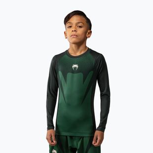 Gyerek rashguard Venum Attack Kids Rashguard forest green/off white