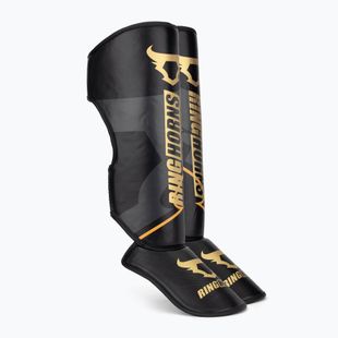 Sípcsont- és lábfejvédők Venum Ringhorns Charger Shin black/gold