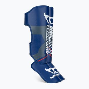 Sípcsont- és lábfejvédők Venum Ringhorns Charger Shin navy blue/red