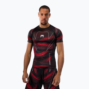 Férfi rashguard Venum Matupa Short Sleeve black/red/silver
