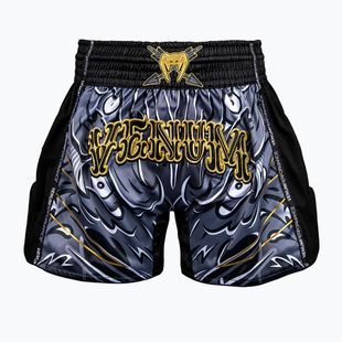 Férfi edzőshort Venum Wolf Attack Muay Thai Shorts black/grey
