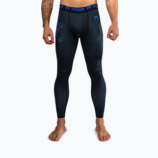 Férfi edzőleggingsek Venum Thunder Dragon Spats Black/Royal Blue