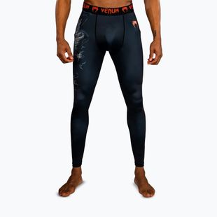 Férfi edzőleggingsek Venum Thunder Dragon Spats Black/Grey/Copper
