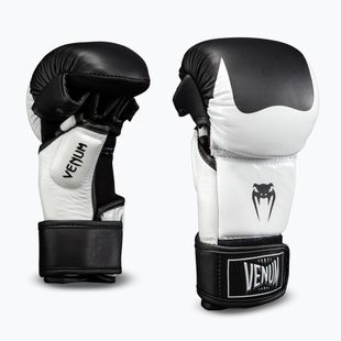 MMA kesztyűk Venum Attack 2.0 Sparring Leather black/white