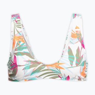 Fürdőruha felső ROXY Beach Classics Elongated Triangle 2021 bright white/floral of paradis