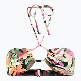 Fürdőruha felső ROXY Printed Beach Classics Halter anthracite palm song s