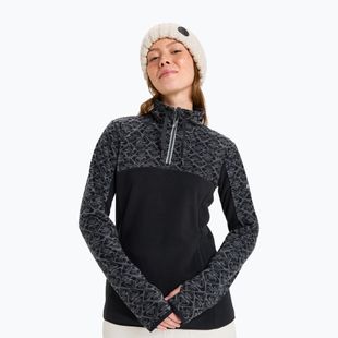 Női pulóver ROXY Sayna Half Zip true black roxygram tonal