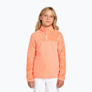 Gyerek pulóver ROXY Whitecamp Half Zip Girl peach pink roxygram tonal