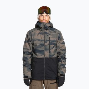 Férfi snowboard kabát Quiksilver Mission Printed Block mountain spray canteen