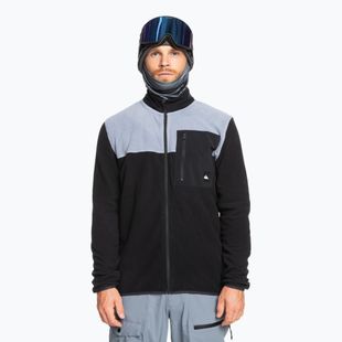 Férfi snowboard pulóver Quiksilver Aker Full Zip Fleece  true black