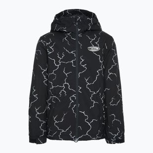 Gyerek snowboard kabát Quiksilver High In The Hood Printed high energy black reflective