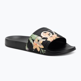 Női ROXY Slippy II flip-flop fekete/zöld mintás flip-flopok