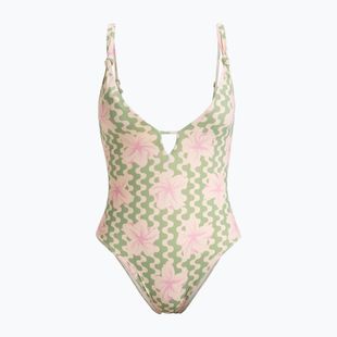 Női egyrészes fürdőruha ROXY Hibiscus Daze bazsalikomos party hullámok yw