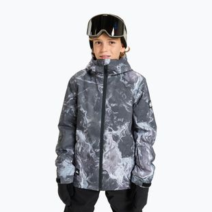 Gyerek snowboarddzseki Quiksilver Mission Printed thermostamp grayscale