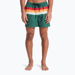 Férfi fürdőnadrág Quiksilver Everyday Printed Volley 15" forest outside stripe