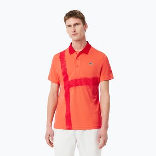 Férfi Lacoste Polo teniszpóló DH8971 mango tree red