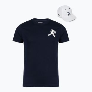 Férfi póló + sapka Lacoste TH1044 navy blue/white