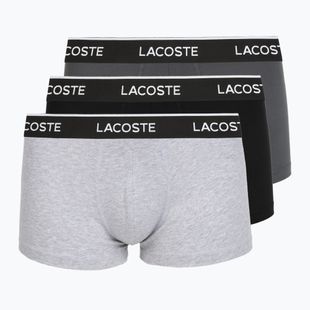 Férfi boxer nadrág Lacoste 5H1300 3 pack silver chine/flagstone/black