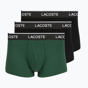 Férfi boxer nadrág Lacoste 5H1300 3 pack black/green