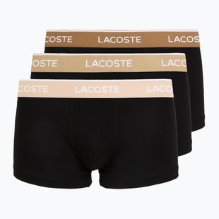 Férfi boxer nadrág Lacoste 5H1297 3 pack black/sisal/viennese/cookie