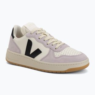 Női cipők VEJA V-10 Prime Leather pure/black/parme
