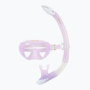 Snorkeling készlet Aqualung Combo Nabul maszk + pipa red/white