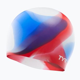 Gyerek úszósapka TYR Tiedye Silicone Multicolor Jr red/white/blue