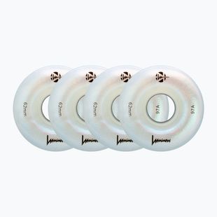 Görkorcsolya kerekek FR Skates Luminous Led Quad Wheel 62mm/97A X4 white pearl