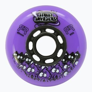 Görkorcsolya kerekek FR Skates Street Invaders Wheels 80mm/84A X4 purple/black