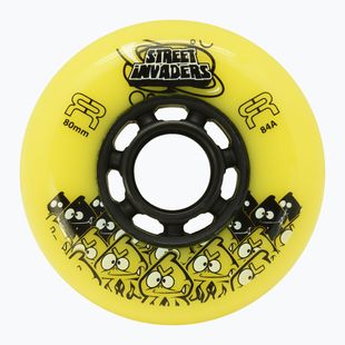 Görkorcsolya kerekek FR Skates Street Invaders Wheels 80mm/84A X4 yellow/black