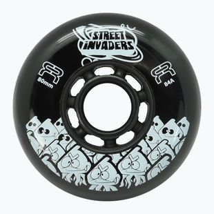 Görkorcsolya kerekek FR Skates Street Invaders Wheels 84mm/84A X4 black/black
