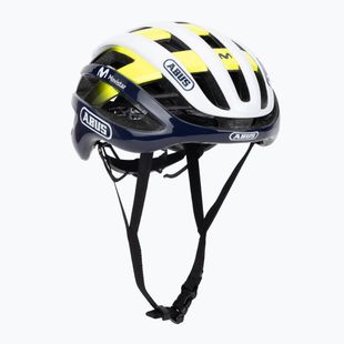 ABUS AirBreaker Movistar Team 24 navy/sárga/fehér kerékpáros sisak