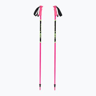 Gyerek síbot LEKI Racing neon pink/ black/ neon yellow