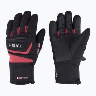 Gyerek síkesztyű LEKI Griffin 3D Junior black/ rose