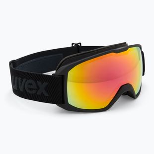Síszemüveg UVEX Xcitd V black matt/mirror rainbow clear
