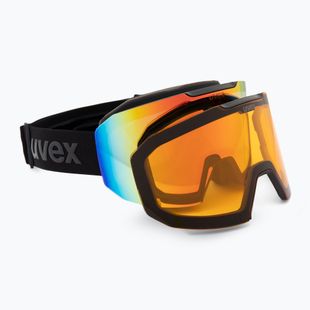 Síszemüveg UVEX Evidnt Attract V + case black matt/mirror rainbow clear