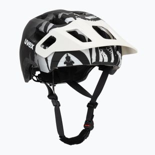 Gyermek kerékpáros sisak UVEX React Jr white/black matt