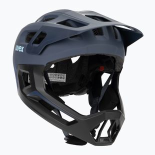Gyermek kerékpáros sisak UVEX React Fullface Jr dusk blue matt